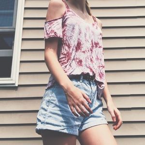 American Eagle Flowy Pink Tank Top